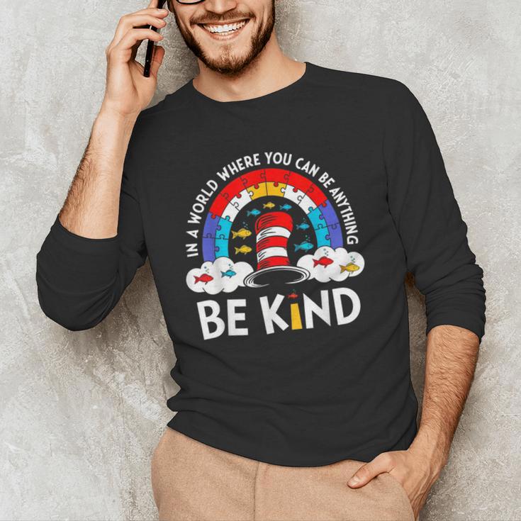Autism Awareness For Teacher Why Fit In Doctor Cat Hat Cool Men's Long Sleeve T-Shirt, novelty gifts, funny gifts Autism Awareness For Teacher Why Fit In Doctor Cat Hat Cool Men's Long Sleeve T-Shirt, novelty gifts, funny gifts