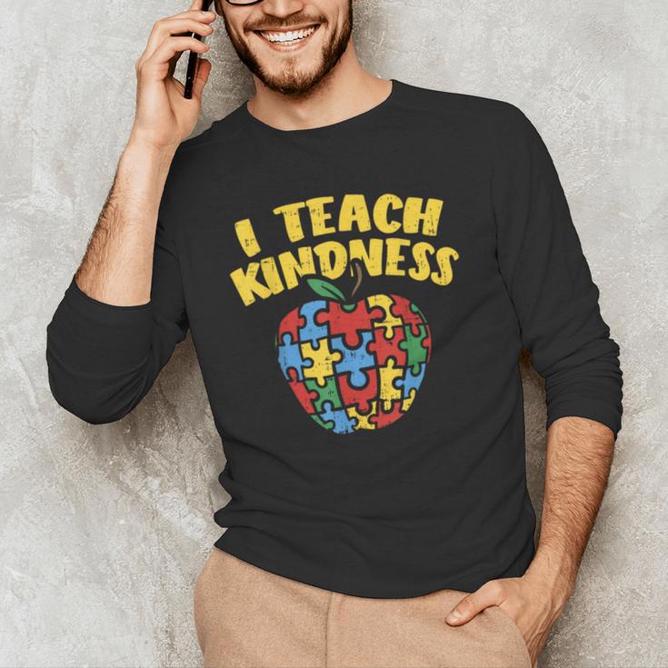 Autism Teacher Shirt I Teach Kindness Apple Puzzle Awareness Men's Long Sleeve T-Shirt, novelty gifts, funny gifts Autism Teacher Shirt I Teach Kindness Apple Puzzle Awareness Men's Long Sleeve T-Shirt, novelty gifts, funny gifts