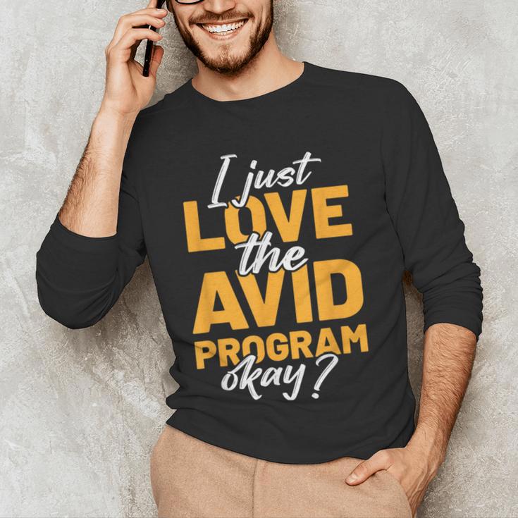 AVID Team Appreciation Essentials AVID Program Teacher Men's Long Sleeve T-Shirt, novelty gifts, funny gifts