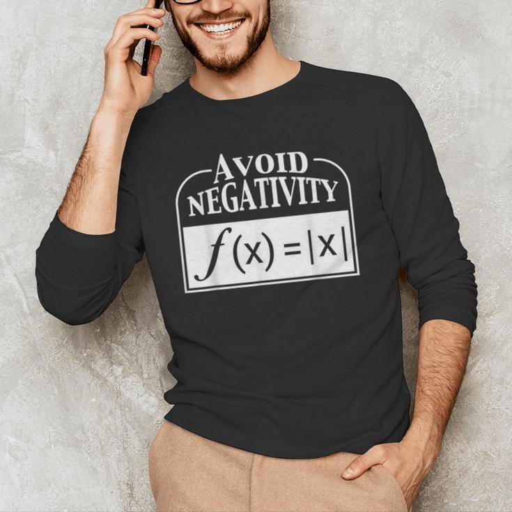 Avoid Negativity Math Teacher Men's Long Sleeve T-Shirt, novelty gifts, funny gifts