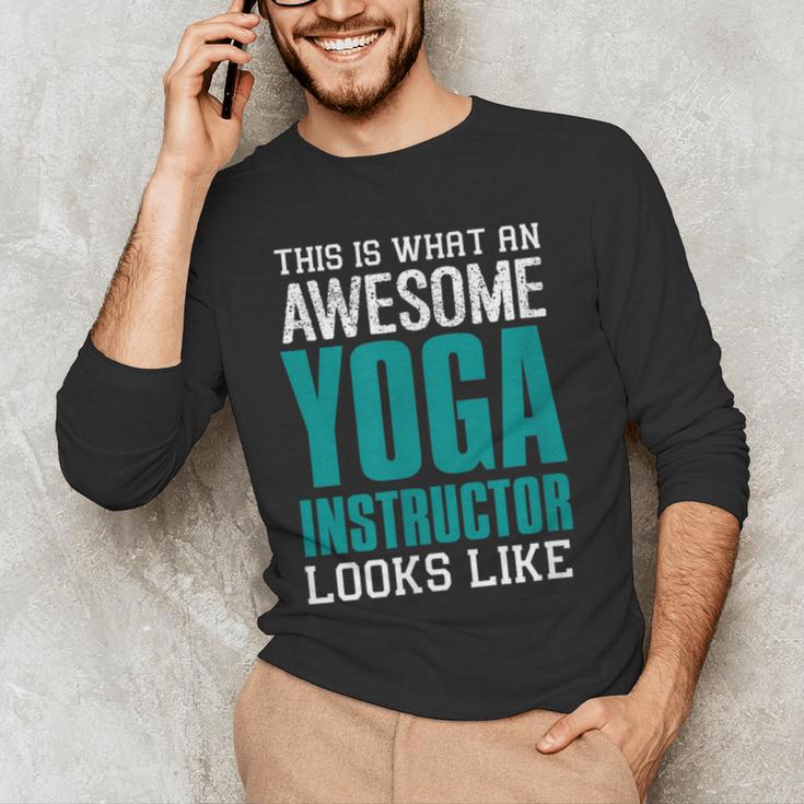 This Is What An Awesome Yoga Instructor Yoga Teacher Men's Long Sleeve T-Shirt, novelty gifts, funny gifts This Is What An Awesome Yoga Instructor Yoga Teacher Men's Long Sleeve T-Shirt, novelty gifts, funny gifts