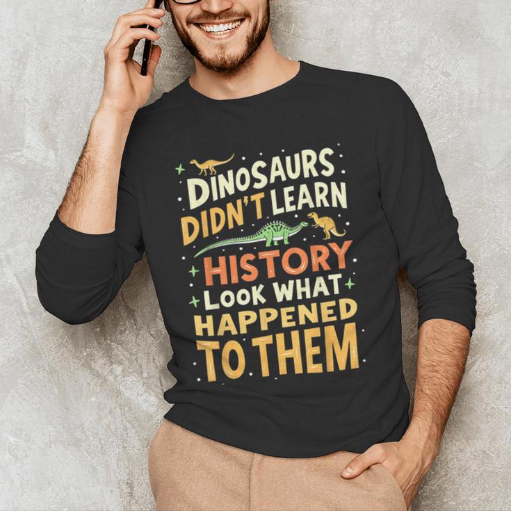 Back To School Dinosaur Social Studies Teacher Student Men's Long Sleeve T-Shirt, novelty gifts, funny gifts Back To School Dinosaur Social Studies Teacher Student Men's Long Sleeve T-Shirt, novelty gifts, funny gifts