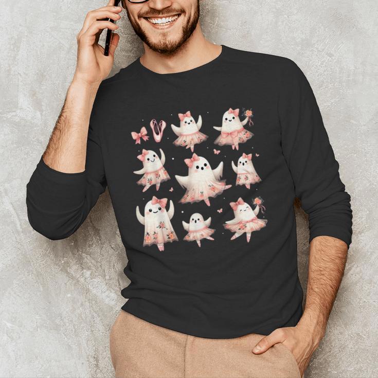 Ballet Ghost Ballet Dancer Spooky Dance Teacher Halloween Men's Long Sleeve T-Shirt, novelty gifts, funny gifts Ballet Ghost Ballet Dancer Spooky Dance Teacher Halloween Men's Long Sleeve T-Shirt, novelty gifts, funny gifts