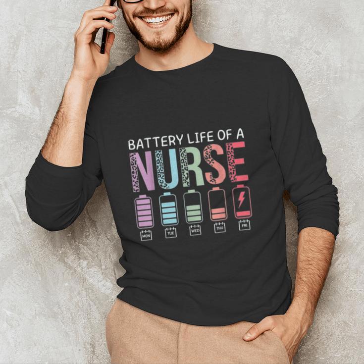 Battery Life Of A Nurse School Teacher Appreciation Men's Long Sleeve T-Shirt, novelty gifts, funny gifts Battery Life Of A Nurse School Teacher Appreciation Men's Long Sleeve T-Shirt, novelty gifts, funny gifts