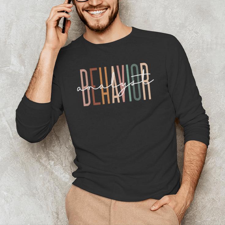 Behavior Analyst Teacher Squad Technician Therapist Analysis Men's Long Sleeve T-Shirt, novelty gifts, funny gifts
