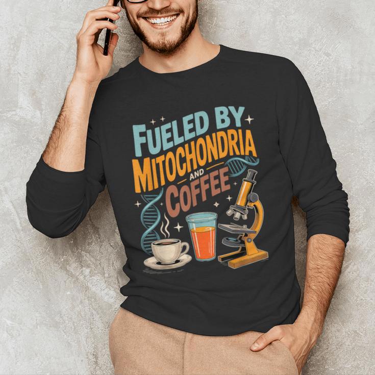 Biology Teacher Science Fueled By Mitochondria Coffee Men's Long Sleeve T-Shirt, novelty gifts, funny gifts Biology Teacher Science Fueled By Mitochondria Coffee Men's Long Sleeve T-Shirt, novelty gifts, funny gifts