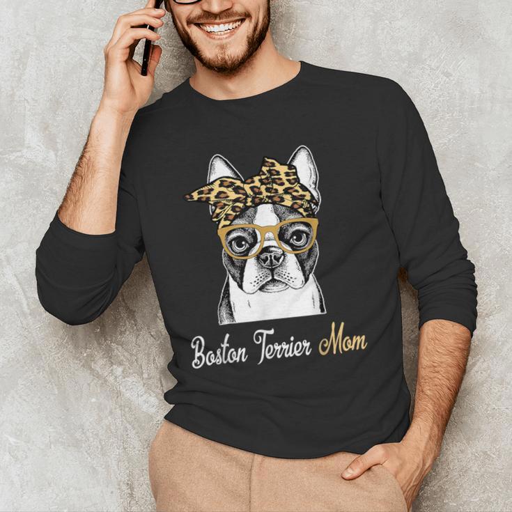 Birthday And Mother's Day -Boston Terrier Mom Men's Long Sleeve T-Shirt, novelty gifts, funny gifts