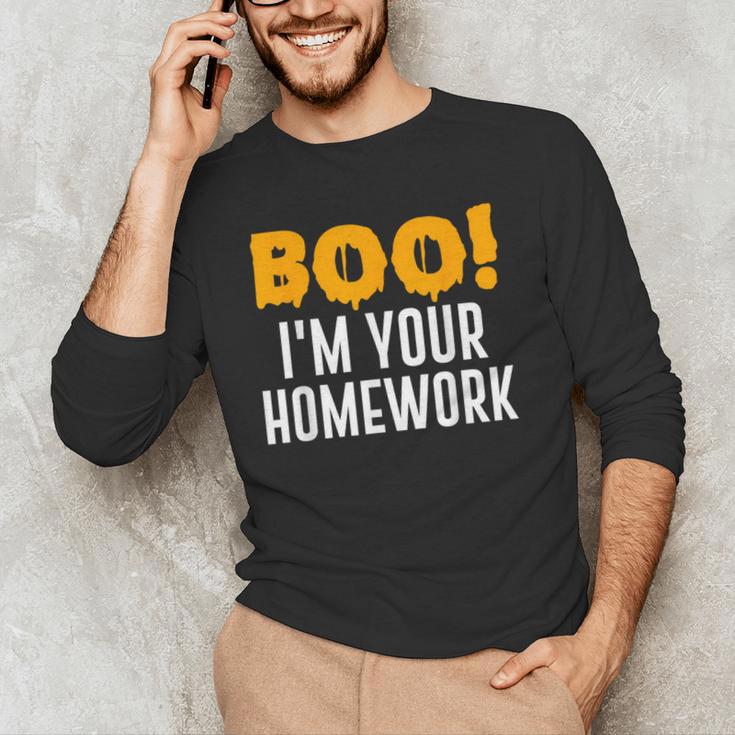 Boo I'm Your Homework Halloween Teacher Costume Men's Long Sleeve T-Shirt, novelty gifts, funny gifts Boo I'm Your Homework Halloween Teacher Costume Men's Long Sleeve T-Shirt, novelty gifts, funny gifts