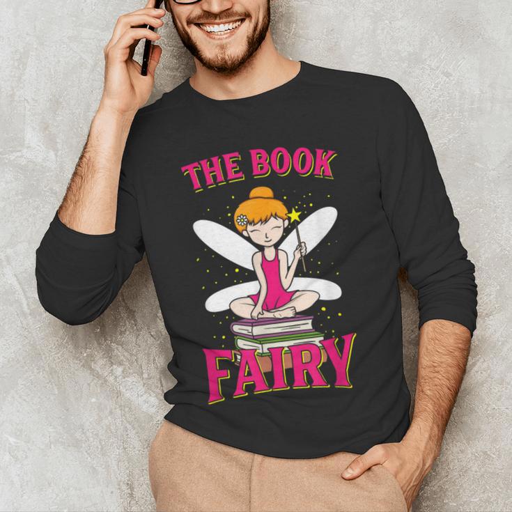 The Book Fairy Reading Teacher Librarian T-Shirt Men's Long Sleeve T-Shirt, novelty gifts, funny gifts