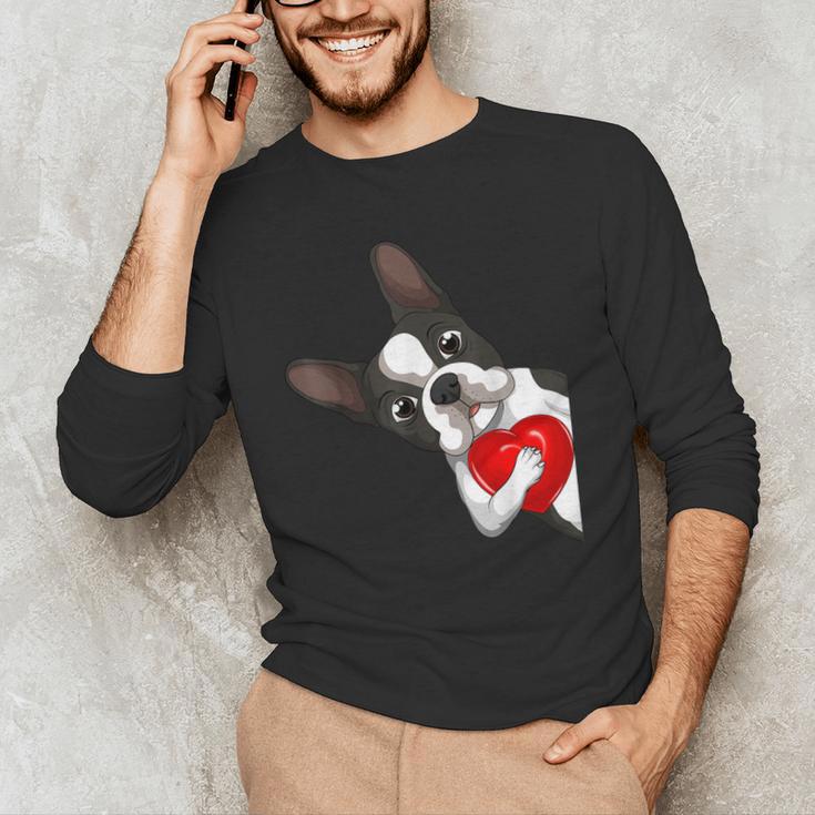 Boston Terrier Bostie Dog Kids Women Girls Men's Long Sleeve T-Shirt, novelty gifts, funny gifts