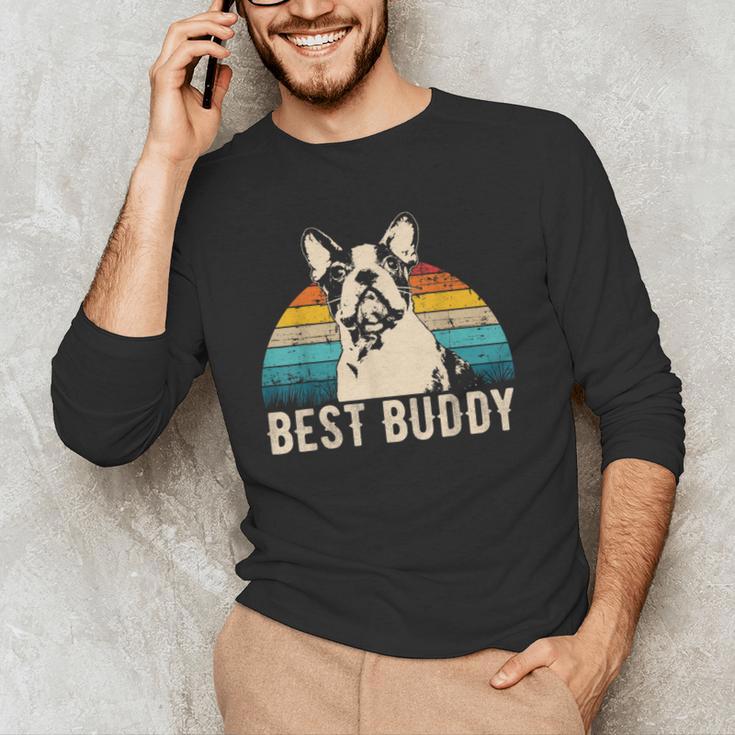 Boston Terrier Boston-Bulldog Men's Long Sleeve T-Shirt, novelty gifts, funny gifts