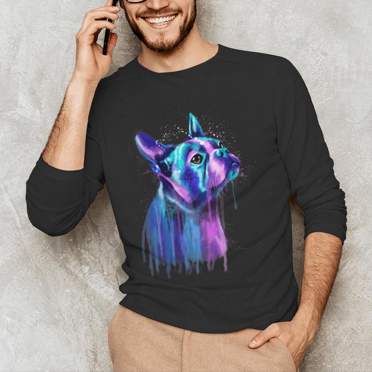 Boston Terrier Dog For a Boston Terrier Mom Men's Long Sleeve T-Shirt, novelty gifts, funny gifts