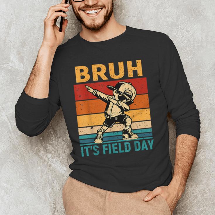 Bruh It's Field Day Teacher Happy Field Day Dabbing Boy Men's Long Sleeve T-Shirt, novelty gifts, funny gifts Bruh It's Field Day Teacher Happy Field Day Dabbing Boy Men's Long Sleeve T-Shirt, novelty gifts, funny gifts