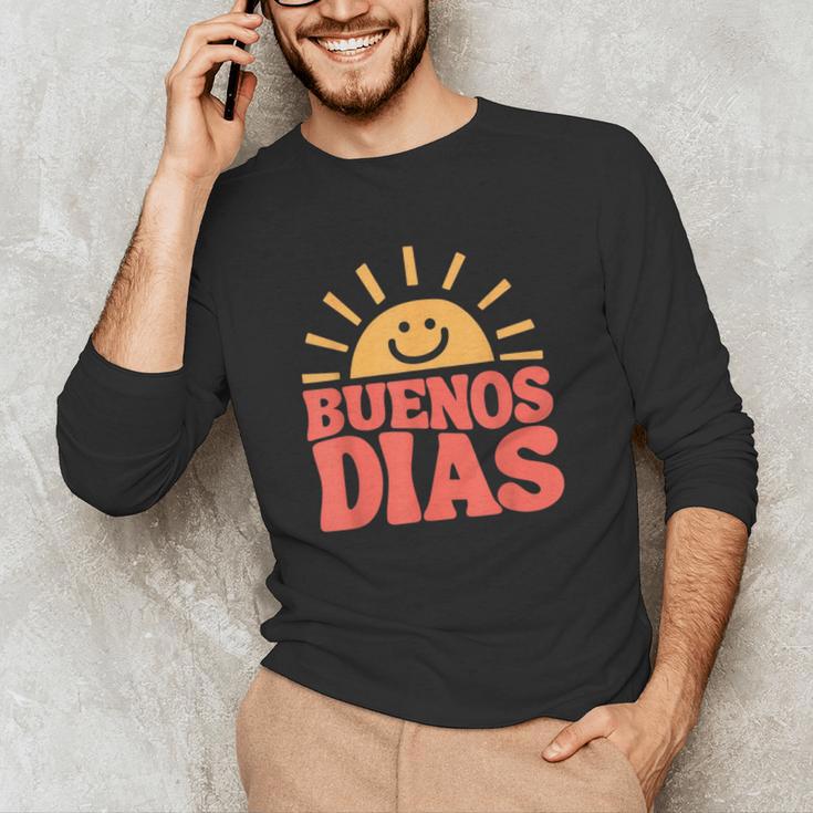Buenos Dias Spanish Teacher Appreciation Back To School Men's Long Sleeve T-Shirt, novelty gifts, funny gifts