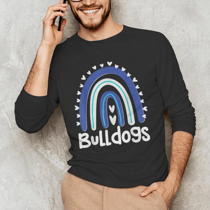 Bulldogs School Mascot Rainbow Teacher Lover Men's Long Sleeve T-Shirt, novelty gifts, funny gifts Bulldogs School Mascot Rainbow Teacher Lover Men's Long Sleeve T-Shirt, novelty gifts, funny gifts