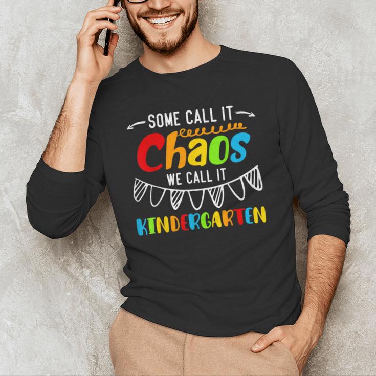 Some Call It Chaos We Call It Kindergarten Teacher Men's Long Sleeve T-Shirt, novelty gifts, funny gifts Some Call It Chaos We Call It Kindergarten Teacher Men's Long Sleeve T-Shirt, novelty gifts, funny gifts