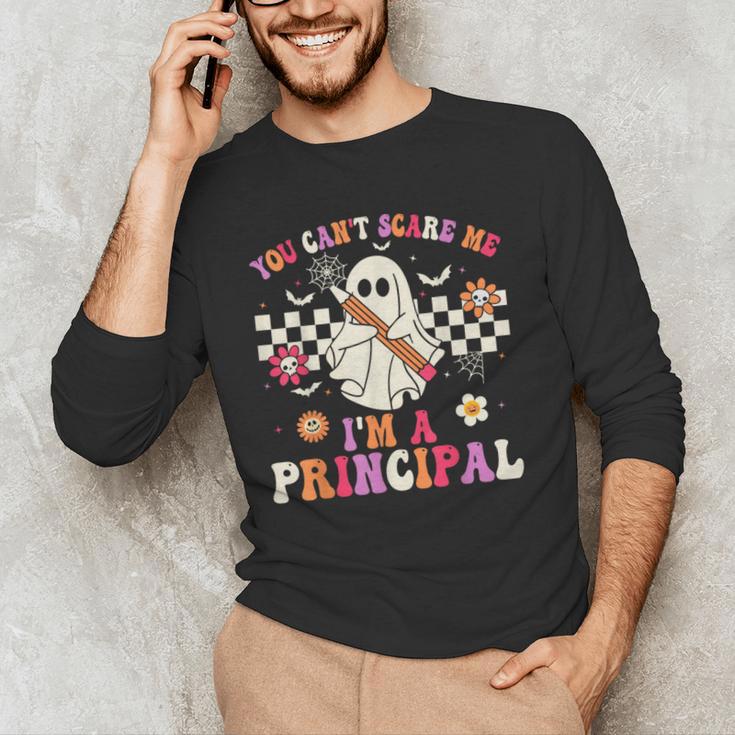 You Can't Scare Me I'm a Principal Halloween Teacher Men's Long Sleeve T-Shirt, novelty gifts, funny gifts