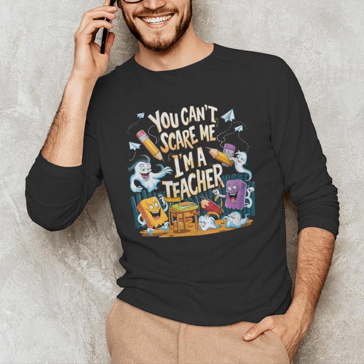 You Can't Scare Me I'm A Teacher Cool Math Teacher Halloween Men's Long Sleeve T-Shirt, novelty gifts, funny gifts You Can't Scare Me I'm A Teacher Cool Math Teacher Halloween Men's Long Sleeve T-Shirt, novelty gifts, funny gifts