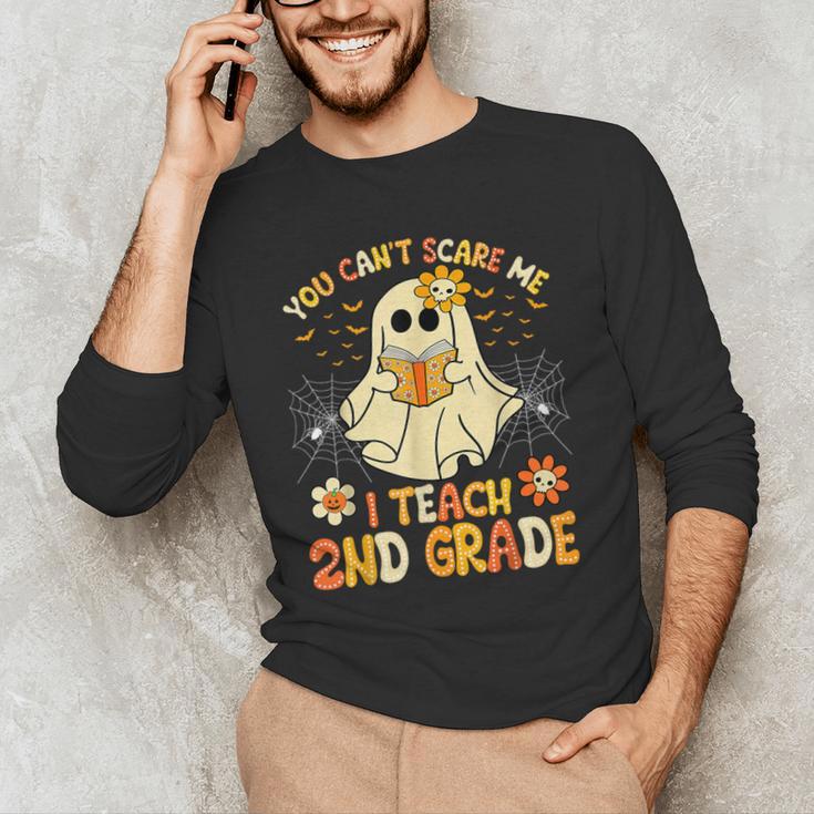 You Can't Scare Me I Teach 2nd Grade Halloween Teacher Ghost Men's Long Sleeve T-Shirt, novelty gifts, funny gifts You Can't Scare Me I Teach 2nd Grade Halloween Teacher Ghost Men's Long Sleeve T-Shirt, novelty gifts, funny gifts
