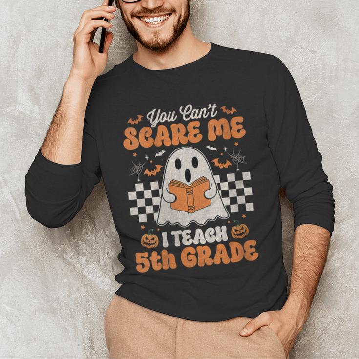 You Can't Scare Me I Teach 5th Grade Retro Teacher Halloween Men's Long Sleeve T-Shirt, novelty gifts, funny gifts You Can't Scare Me I Teach 5th Grade Retro Teacher Halloween Men's Long Sleeve T-Shirt, novelty gifts, funny gifts