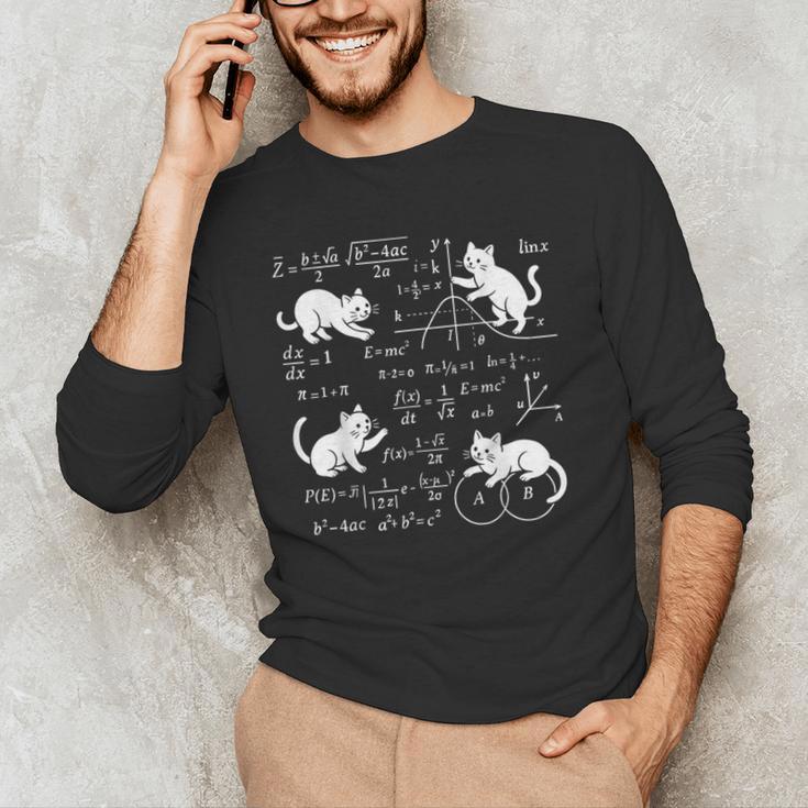 Cats And Math Lover Cat Lover Science Teacher Student Men's Long Sleeve T-Shirt, novelty gifts, funny gifts Cats And Math Lover Cat Lover Science Teacher Student Men's Long Sleeve T-Shirt, novelty gifts, funny gifts
