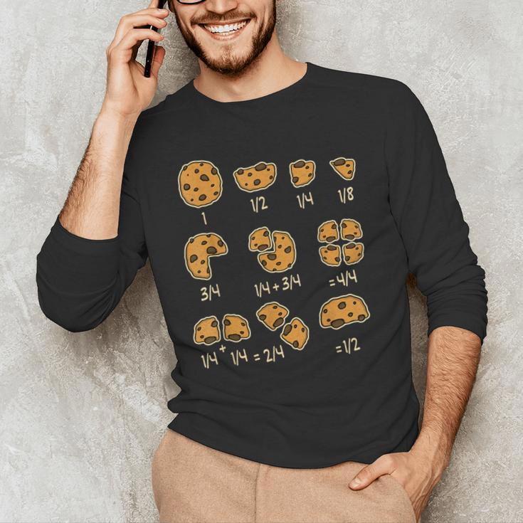 Chocolate Cookie Quick Math Fraction Math Teachers For Men Women Girls Kids Men's Long Sleeve T-Shirt, novelty gifts, funny gifts