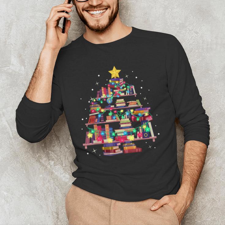Christmas Library Tree Love Reading Books Nerd Teacher Men's Long Sleeve T-Shirt, novelty gifts, funny gifts Christmas Library Tree Love Reading Books Nerd Teacher Men's Long Sleeve T-Shirt, novelty gifts, funny gifts