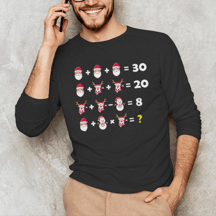 Christmas Math Quiz Teacher Equation Math Teacher Men's Long Sleeve T-Shirt, novelty gifts, funny gifts Christmas Math Quiz Teacher Equation Math Teacher Men's Long Sleeve T-Shirt, novelty gifts, funny gifts
