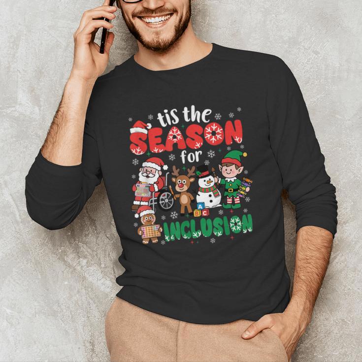 Christmas Sped Teacher Tis The Season For Inclusion Women Men's Long Sleeve T-Shirt, novelty gifts, funny gifts Christmas Sped Teacher Tis The Season For Inclusion Women Men's Long Sleeve T-Shirt, novelty gifts, funny gifts