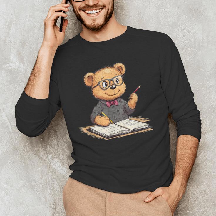 Classroom Fun With Teddy Bear Teacher Men's Long Sleeve T-Shirt, novelty gifts, funny gifts