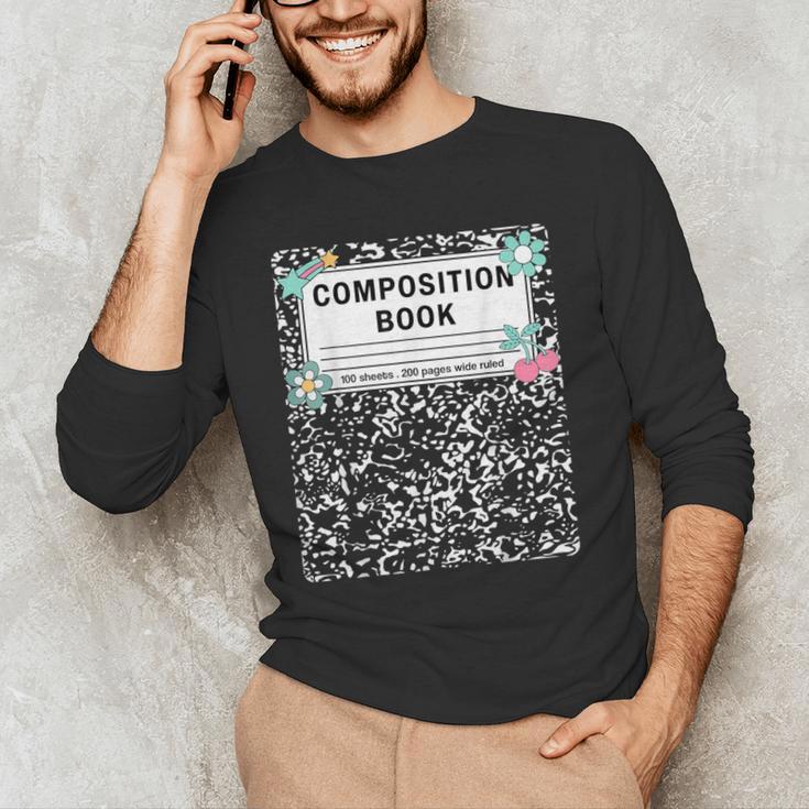 Composition Book Notebook Teachers Matching Group Halloween Men's Long Sleeve T-Shirt, novelty gifts, funny gifts Composition Book Notebook Teachers Matching Group Halloween Men's Long Sleeve T-Shirt, novelty gifts, funny gifts