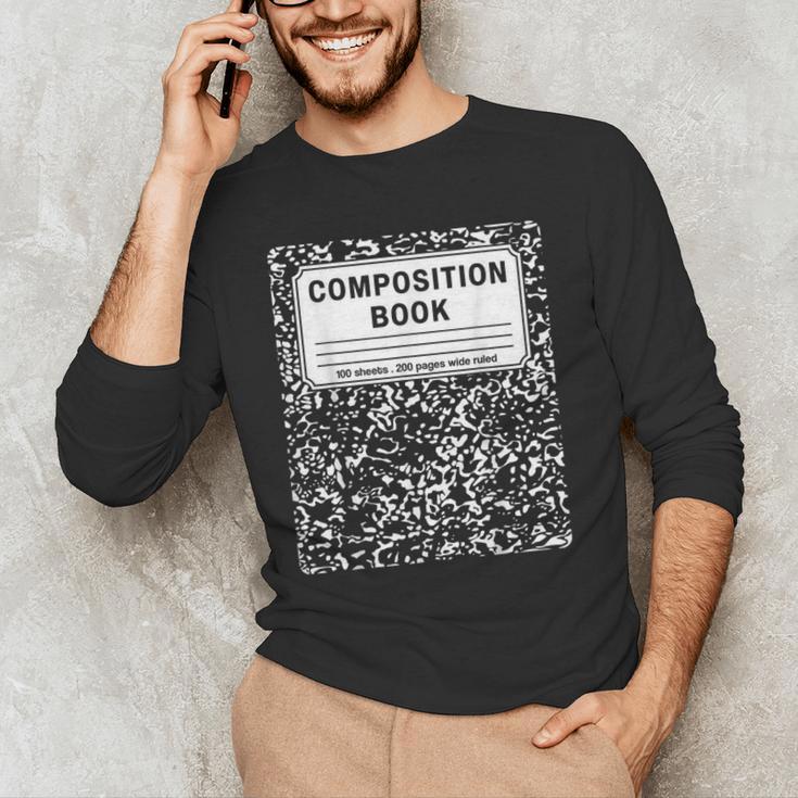 Composition Book Notebook Teachers Matching Group Halloween Men's Long Sleeve T-Shirt, novelty gifts, funny gifts Composition Book Notebook Teachers Matching Group Halloween Men's Long Sleeve T-Shirt, novelty gifts, funny gifts