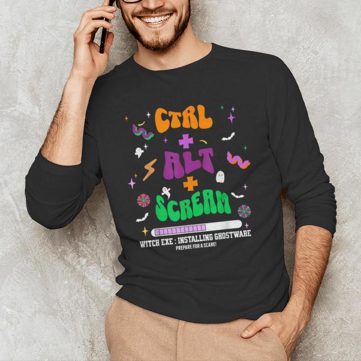 Computer Teacher Spooky Halloween Technology STEM Engineer Men's Long Sleeve T-Shirt, novelty gifts, funny gifts Computer Teacher Spooky Halloween Technology STEM Engineer Men's Long Sleeve T-Shirt, novelty gifts, funny gifts
