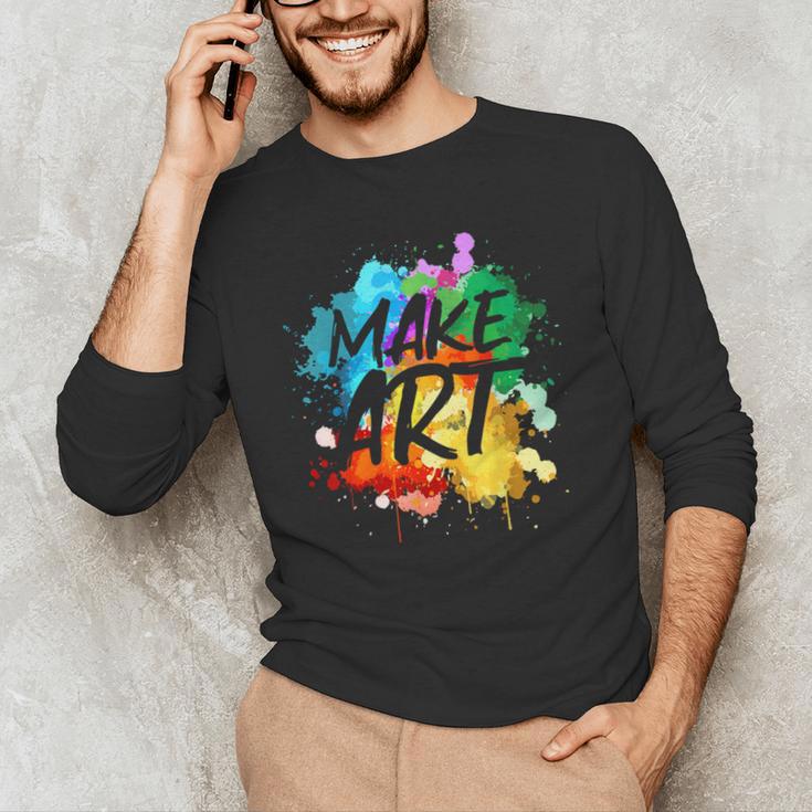 Cool Art For Men Women Artist Teacher Painter Artists Paint Men's Long Sleeve T-Shirt, novelty gifts, funny gifts