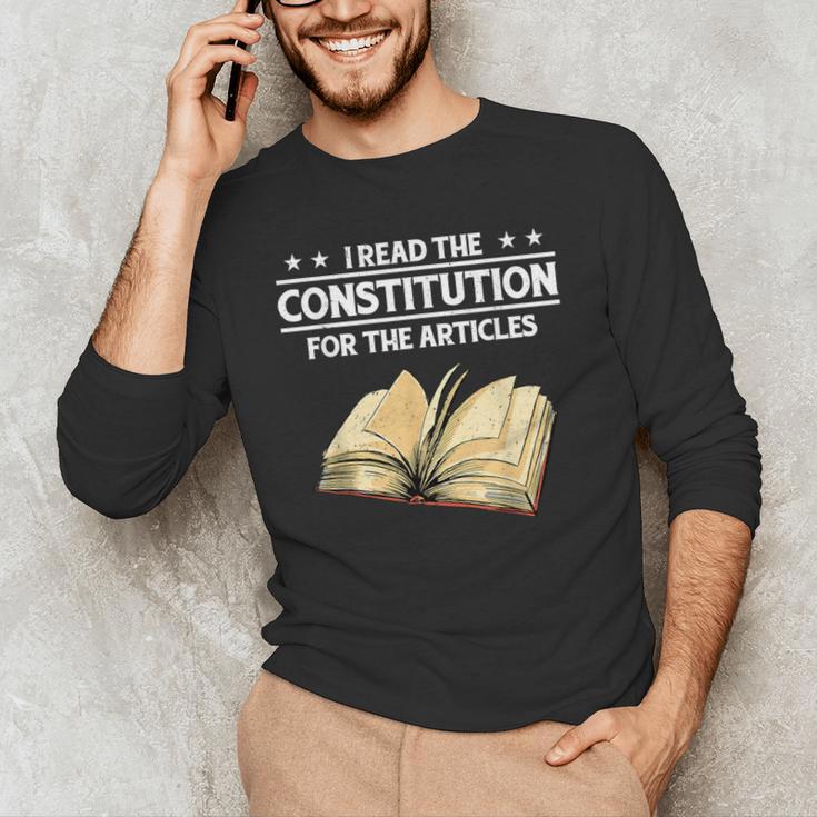 Cool History Teacher Read The Constitution For The Articles Men's Long Sleeve T-Shirt, novelty gifts, funny gifts Cool History Teacher Read The Constitution For The Articles Men's Long Sleeve T-Shirt, novelty gifts, funny gifts