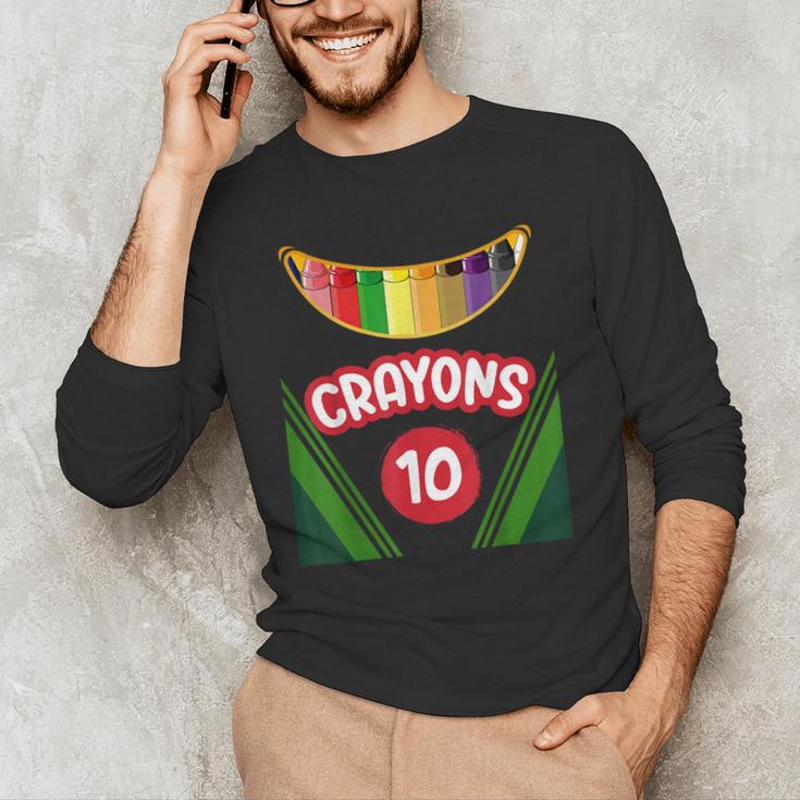 Crayon Box Fun Teacher Student Crayon Squad Halloween 2022 Men's Long Sleeve T-Shirt, novelty gifts, funny gifts Crayon Box Fun Teacher Student Crayon Squad Halloween 2022 Men's Long Sleeve T-Shirt, novelty gifts, funny gifts