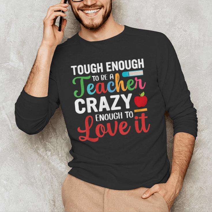 Crazy Teacher Men Women School Teachers Men's Long Sleeve T-Shirt, novelty gifts, funny gifts