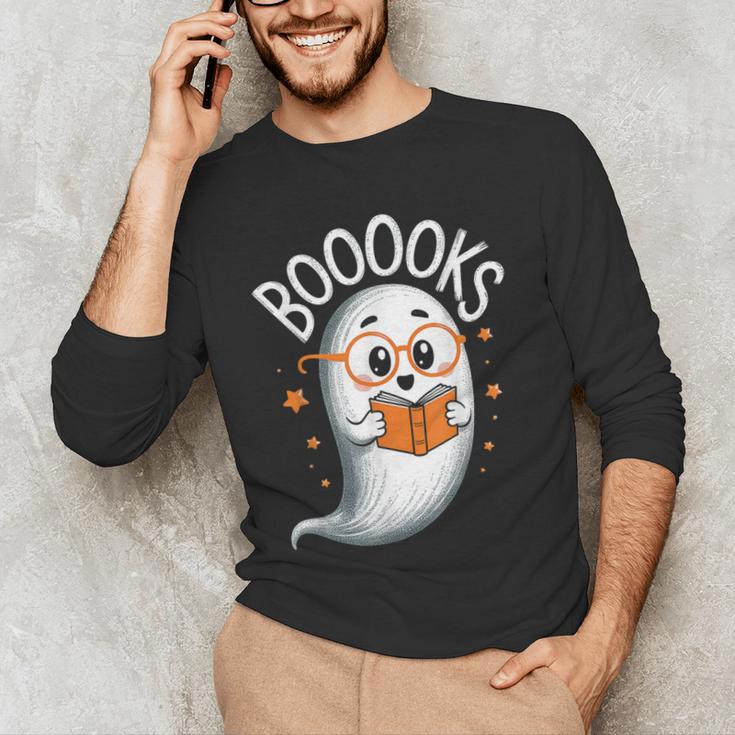Cute Ghost Book Reading Halloween Teacher Men's Long Sleeve T-Shirt, novelty gifts, funny gifts Cute Ghost Book Reading Halloween Teacher Men's Long Sleeve T-Shirt, novelty gifts, funny gifts