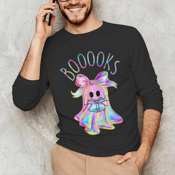 Cute Ghost Book Reading Halloween Teacher Top Girls Women Men's Long Sleeve T-Shirt, novelty gifts, funny gifts Cute Ghost Book Reading Halloween Teacher Top Girls Women Men's Long Sleeve T-Shirt, novelty gifts, funny gifts