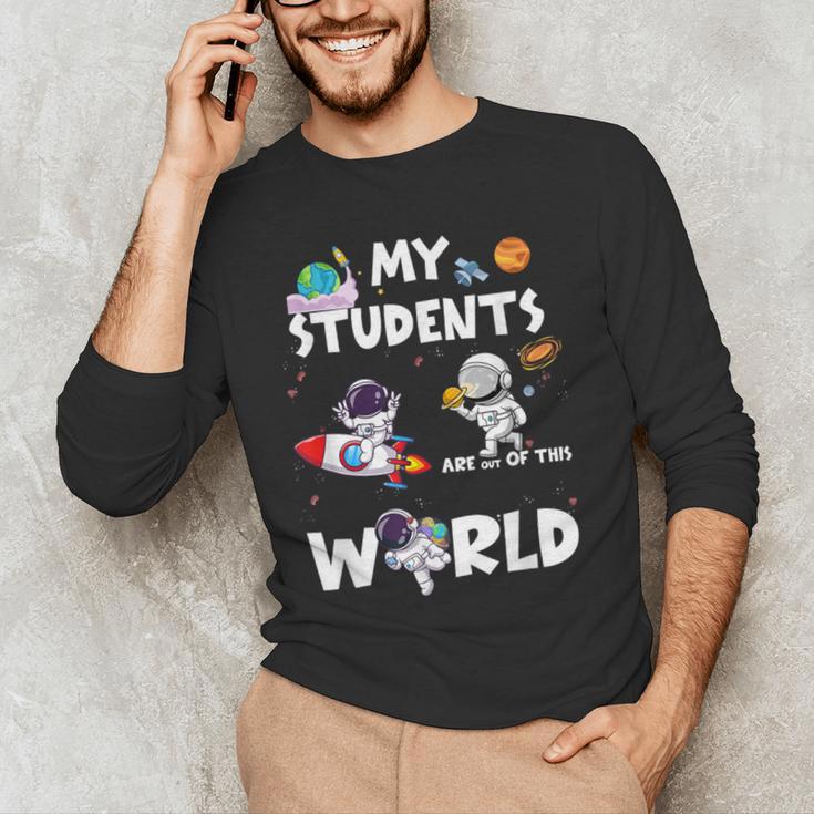 Cute Teacher My Students Are Out-Of This World Space Men's Long Sleeve T-Shirt, novelty gifts, funny gifts Cute Teacher My Students Are Out-Of This World Space Men's Long Sleeve T-Shirt, novelty gifts, funny gifts