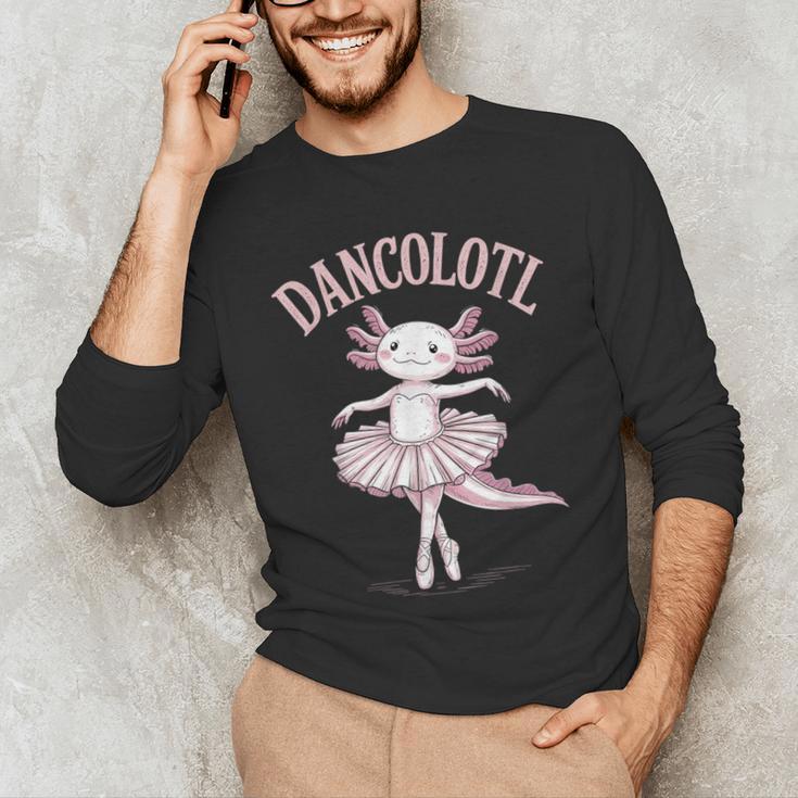 Dancolotl Ballerina Axolotl Ballet Dance Teacher Men's Long Sleeve T-Shirt, novelty gifts, funny gifts Dancolotl Ballerina Axolotl Ballet Dance Teacher Men's Long Sleeve T-Shirt, novelty gifts, funny gifts