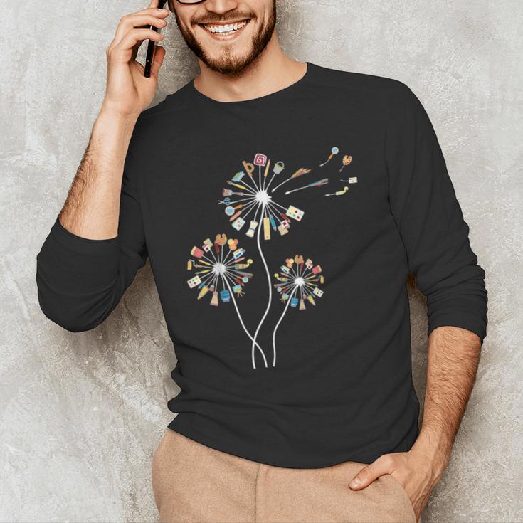 Dandelion Art Shirt For Artist Or Art Teacher Creative Art Men's Long Sleeve T-Shirt, novelty gifts, funny gifts