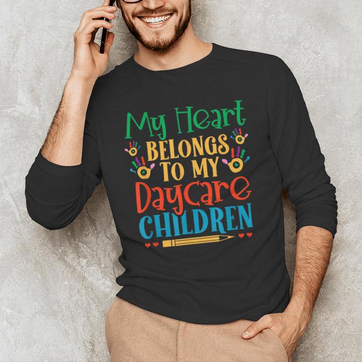 Daycare Children Childcare Provider Teacher PreK Nursery Men's Long Sleeve T-Shirt, novelty gifts, funny gifts