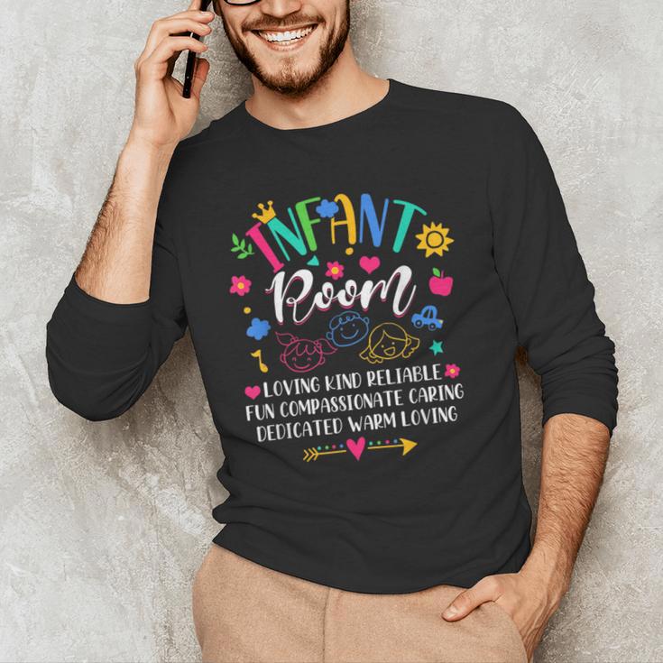 Daycare Provider Loving Kind Reliable Infant Room Teacher Men's Long Sleeve T-Shirt, novelty gifts, funny gifts Daycare Provider Loving Kind Reliable Infant Room Teacher Men's Long Sleeve T-Shirt, novelty gifts, funny gifts