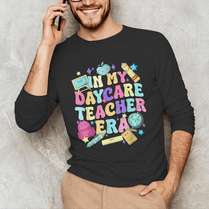 In My Daycare Teacher Era Daycare Provider Kids Men's Long Sleeve T-Shirt, novelty gifts, funny gifts