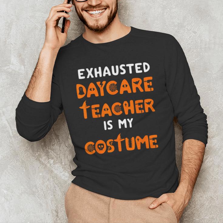 Daycare Teacher Halloween Costume Tired Day Care Shirt Men's Long Sleeve T-Shirt, novelty gifts, funny gifts Daycare Teacher Halloween Costume Tired Day Care Shirt Men's Long Sleeve T-Shirt, novelty gifts, funny gifts