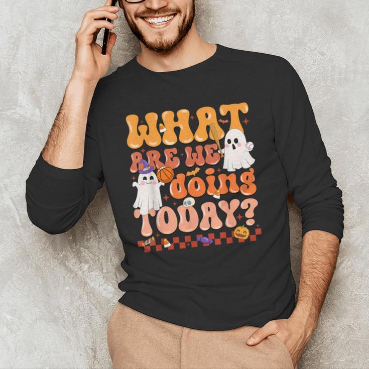 What Are We Doing Today Halloween PE Spooky Teacher Men's Long Sleeve T-Shirt, novelty gifts, funny gifts