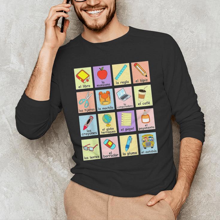 Dual Language Crew Bilingual Spanish Teacher Back To School For Men Women Men's Long Sleeve T-Shirt, novelty gifts, funny gifts Dual Language Crew Bilingual Spanish Teacher Back To School For Men Women Men's Long Sleeve T-Shirt, novelty gifts, funny gifts