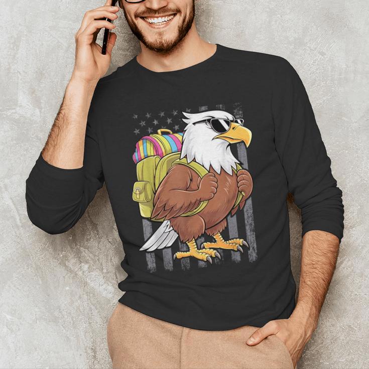 Eagle First Day Of School Teacher Back To School Eagle Men's Long Sleeve T-Shirt, novelty gifts, funny gifts Eagle First Day Of School Teacher Back To School Eagle Men's Long Sleeve T-Shirt, novelty gifts, funny gifts