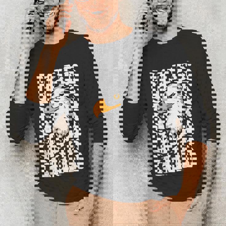 Eagles School Sports Fan Team Spirit Teacher Parent Student Men&#x27;s Long Sleeve T-Shirt, novelty gifts, funny gifts